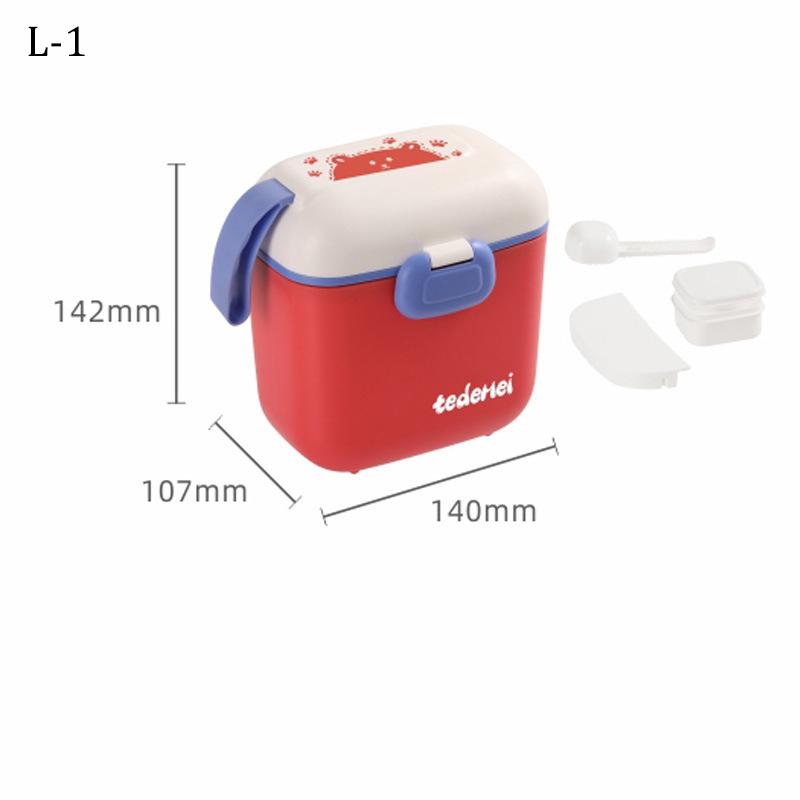 Портативный детский ланч-бокс, детский контейнер для прикорма, контейнер для сухого молока с ложкой, контейнер для хранения продуктов