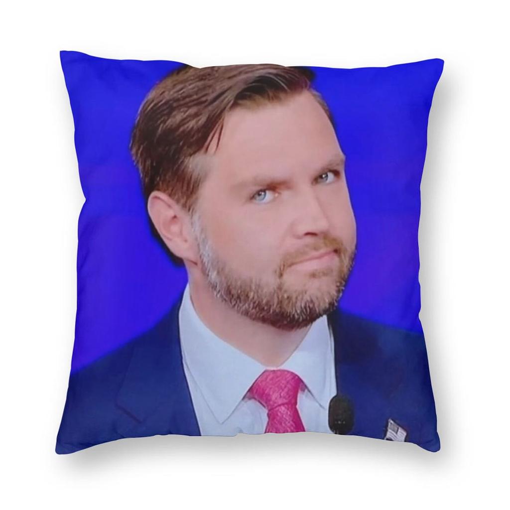 Jd Vance Meme Square Pillowcase Polyester Linen Velvet Pattern Zip Decor Throw Pillow Case Sofa Cushion Cover