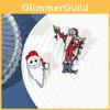 Personalized Creative Cartoon Led Christmas Santa Claus Brooch Decorative And Functional Alloy Accessory
