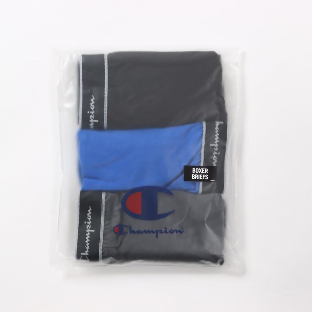 Трусы-боксеры Champion и размеры в ассортименте Размер LL Мужские (3-Pack), Антибактериальный, Дезодорирующий, Чистый, (CM6ES701J),