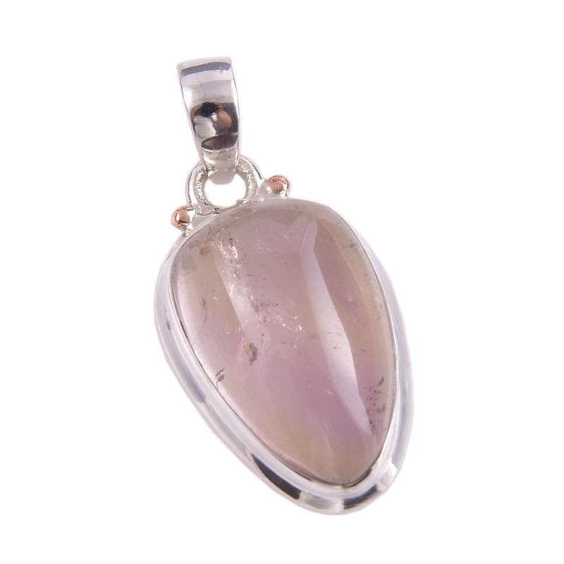 Natural Ametrine Gemstone Handmade 925 Solid Sterling Silver Pendant 1.50" F1z70