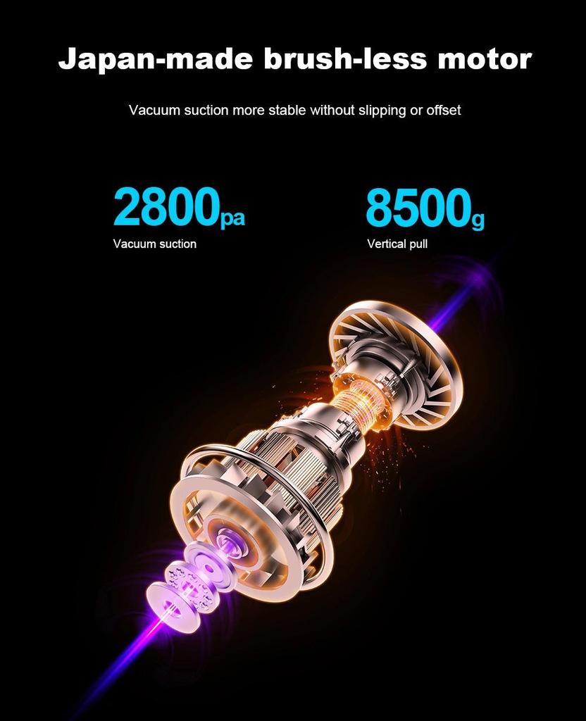 LIECTROUX YW610 Robot Window Cleaner, Single Water Spray, 2800Pa Suction, 30ml Water Tank, Border Detection