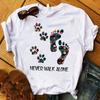Summer Dog Claw Love Women's Simple Printed Letter Cotton Round Neck Short Sleeve T-shirt for Women