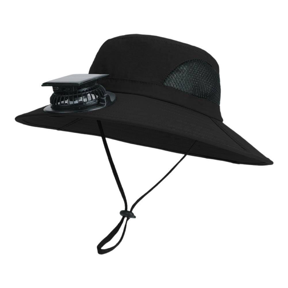 2025 Солнцезащитная шляпа с солнечными вентиляторами, шляпа-вентилятор с защитой от УФ-лучей, шляпа-ведро с широкими полями, шляпа рыбака для мужчин, летняя прохладная солнцезащитная кепка