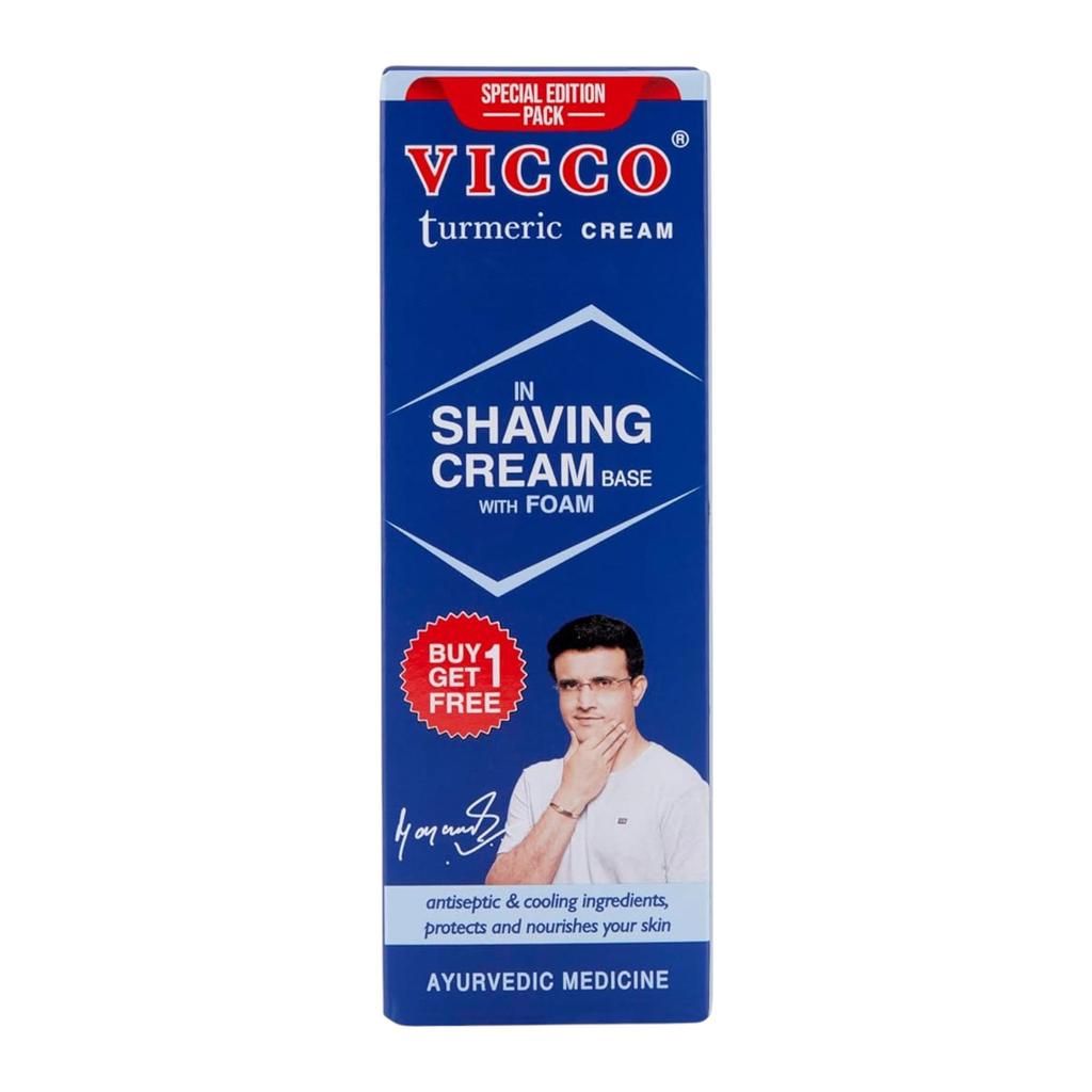 Vicco Крем-пена для бритья с куркумой Обычный 70 г Упаковка 2 шт. Гладкое Чистое Увлажняющее Бритье