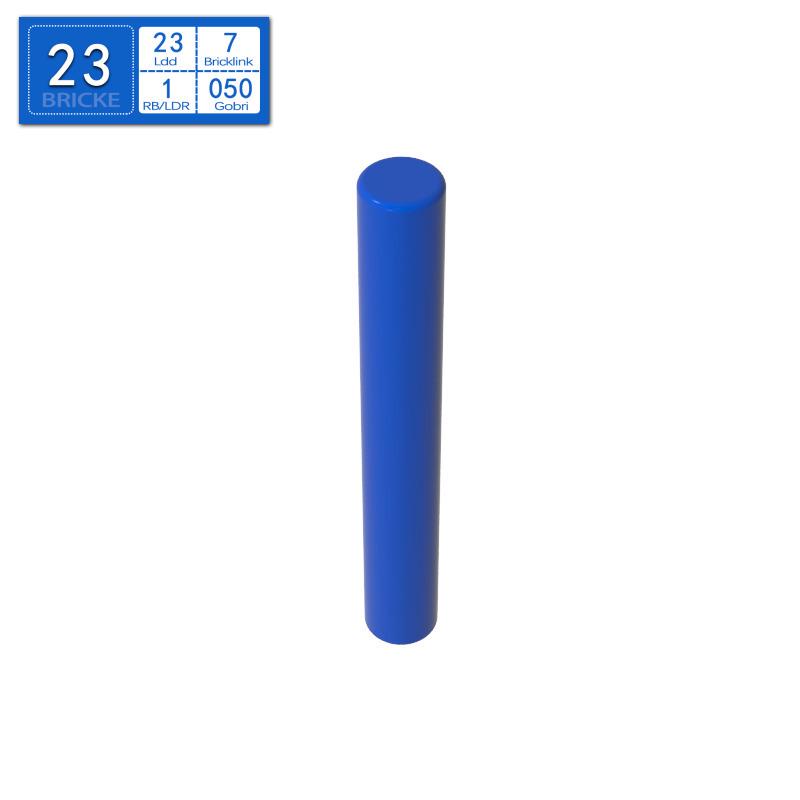 BRICKE 1x3 Round Bar Building Blocks (23.8 Length) - Compatible with Lego Models 87994, 17715, 19385 DIY.