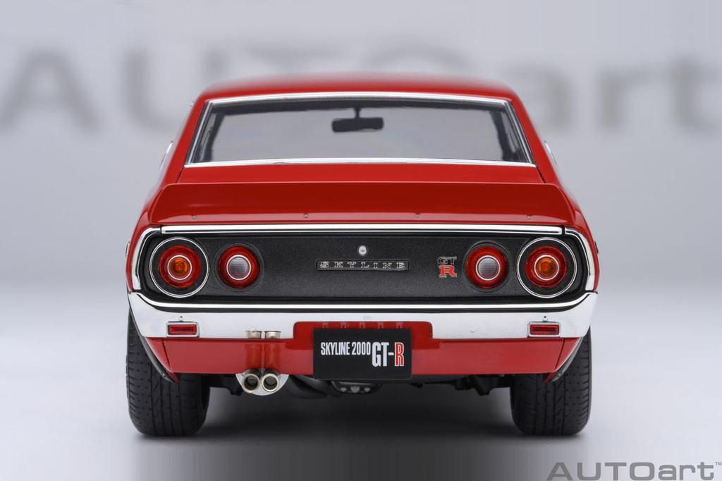 AUTOart Масштаб Nissan Skyline Тюнингованная версия Красная Готовая модель 77468 1/18 2000GT-R (KPGC110)