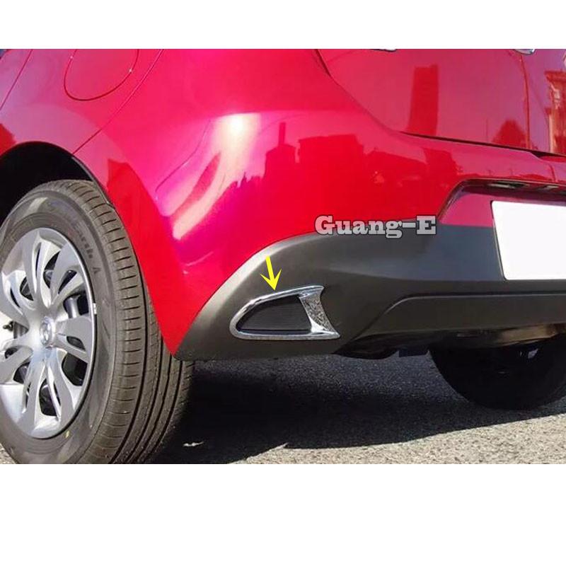 Car Body Rear Tail Fog Light Lamp Eyebrow Frame Stick ABS Chrome Cover Trim For Mazda 2 Mazda2 Demio 2015 2016 2017