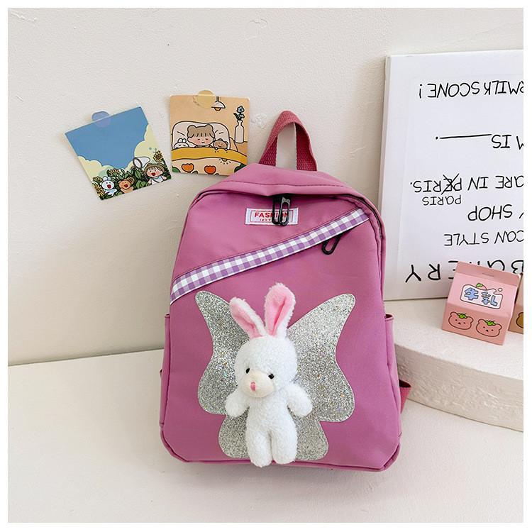 Charming Nylon Bunny Toddler Backpack Playful Animal Pattern For Boys And Girls