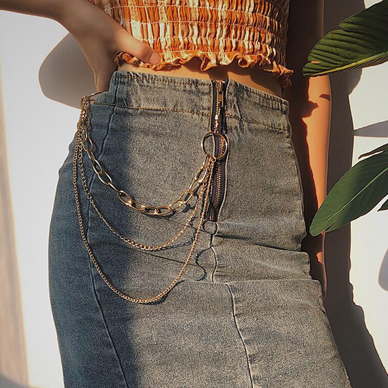 Long Wallet Belt Waist Chain Rock Punk Pant Jean Keychain Keyring Women Jewelry