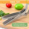 3/5 Layer Multi-function Stainless Steel Kitchen Knife Multi-layer Scissors Spices Scissors