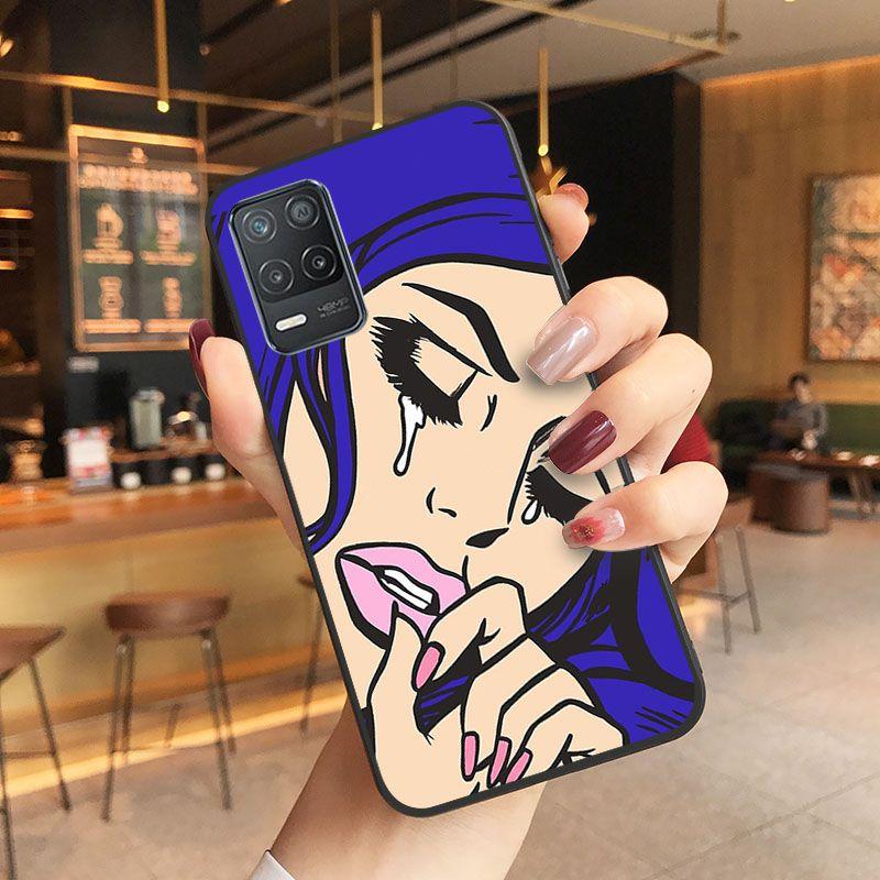 Чехол для телефона Funda Cartoon Crying Girl Face для oppo Realme 8Pro 6PRO 6i 7pro 9i 9pro C11 C21Y C21 C25Y C25S C3 Q3S XT Case coque