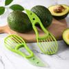 JJYY 3 In 1 Avocado Slicer Shea Corer Butter Fruit Peeler Cutter Pulp Separator Plastic Knife Kitchen Vegetable Tools