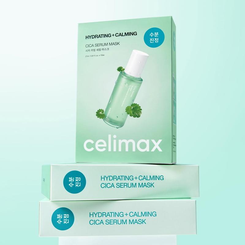 CELIMAX Успокаивающая сыворотка-маска с центеллой азиатской Real Cica 27 мл*10 шт.