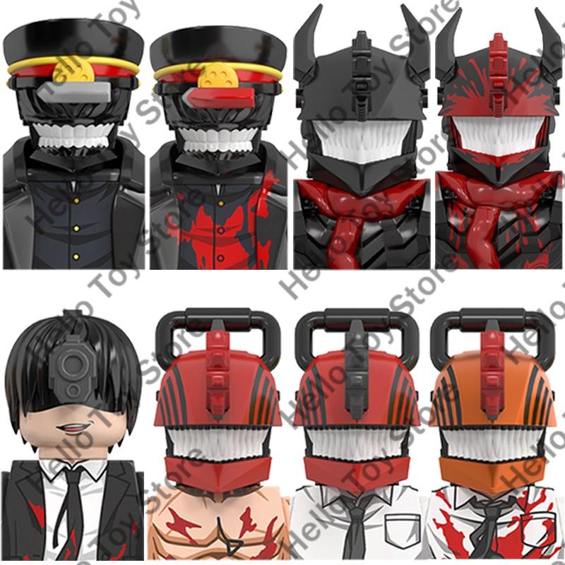 Классическое Аниме Человек-Бензопила Блоки Мини Экшн Фигурки Дэнджи Почита Строительные Блоки Куклы Демон Бензопила Модель Детские Игрушки Подарки