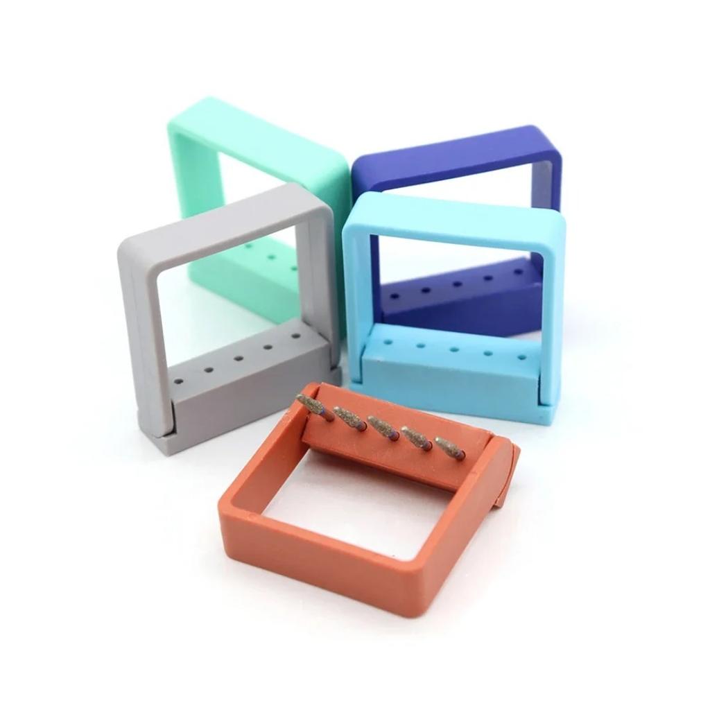 5-гнездовой держатель для боров для стоматологии, высокоскоростная автоклавируемая подставка для боров с дезинфекционной коробкой, органайзер, кейс для хранения стоматологических инструментов