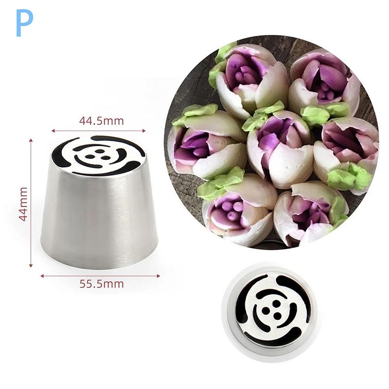 1 шт., насадки для глазури в виде тюльпана из нержавеющей стали, насадки для украшения кондитерских изделий, декоратор для кексов и тортов, роза