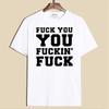 ZIMOXUAN Women Fashion Fuck You You Fucking Letter Print Casual Short Sleeve T-Shirt