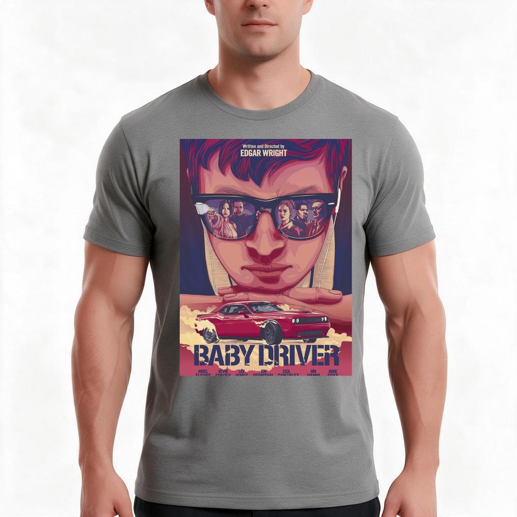 Baby Driver Fav Movies Tshirt Summer Casual Cotton Tee Oversized Streetwear Tops Vintage Graphic Print Unisex Unisex Unisex