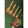 Wooden Wooden Spoon Set With Stand Food Serving Presentation Spoon Set Wooden Spoon Holder (5 Pieces)