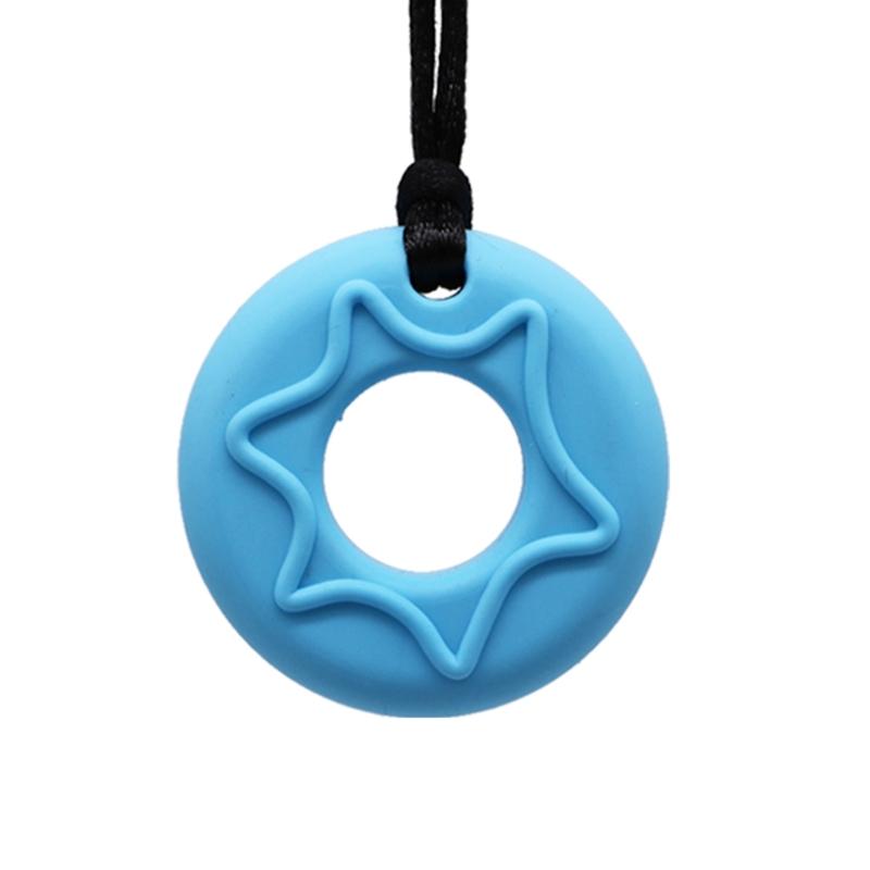 Жевательное ожерелье-подвеска для детей или взрослых с потребностями в жевании, сенсорный жевательный прорезыватель для мальчиков и девочек