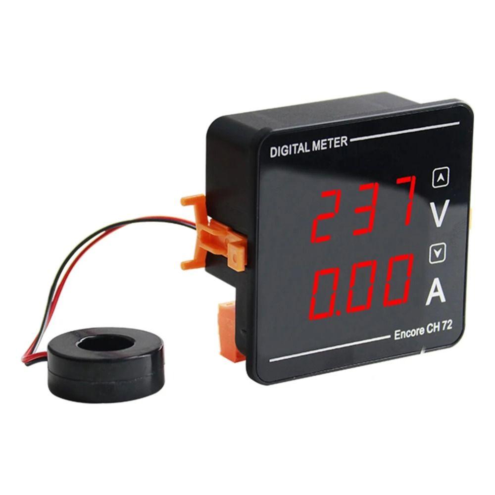 Dual Display Digital Voltage Current Meter Voltage Frequency Tester Electrical Monitoring