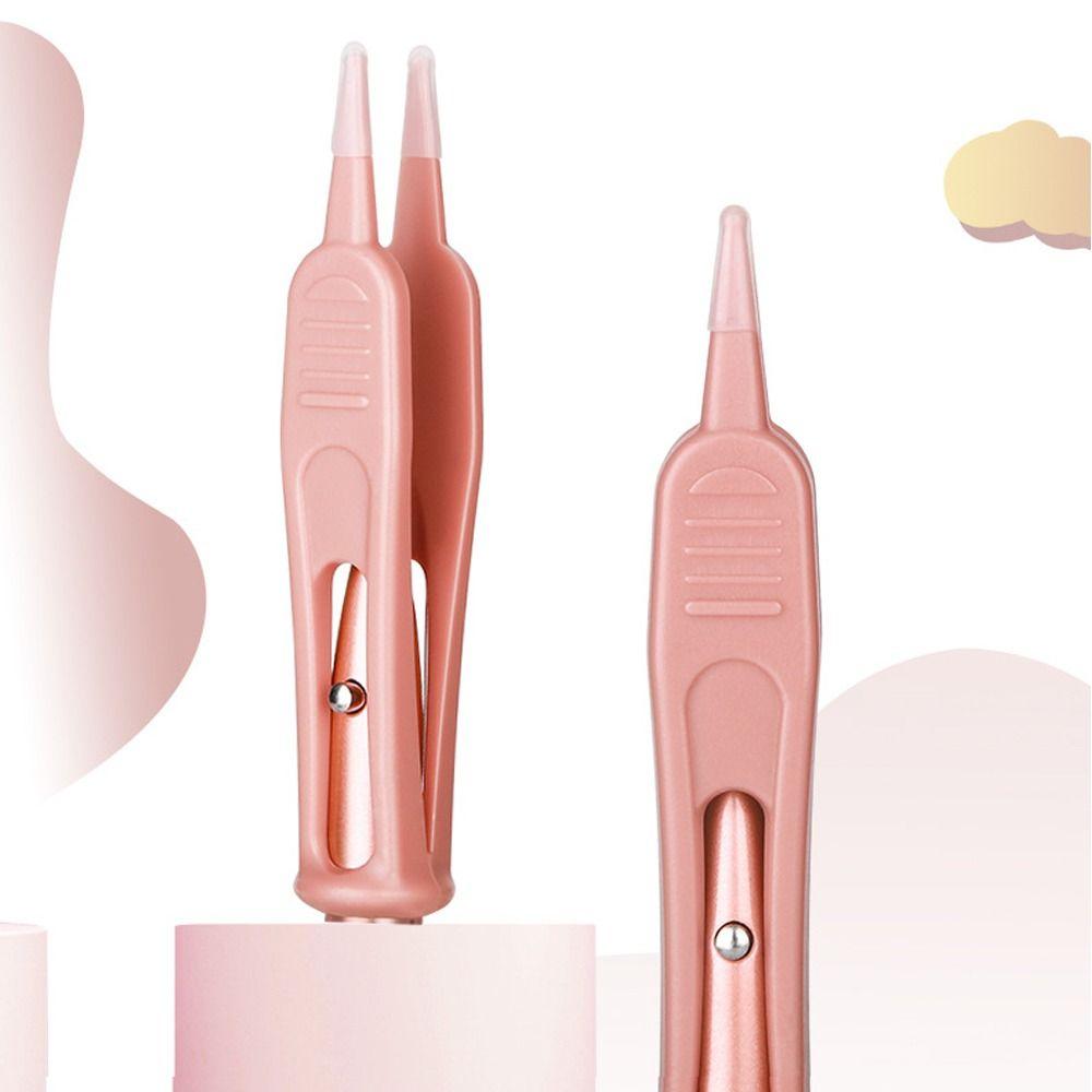 Plastic Nose Safe Tweezers LED Light Cleaning Tweezer Body Care Baby Dig Booger Clips