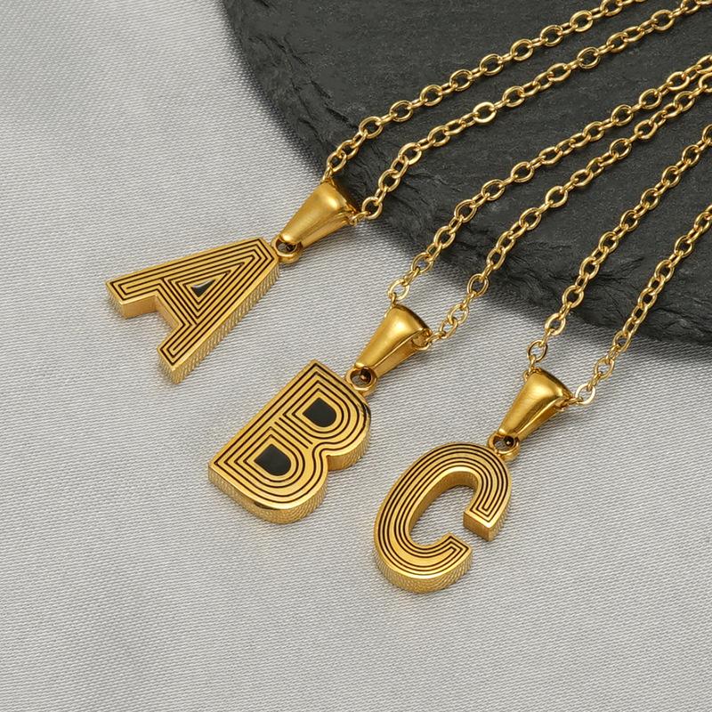 Новое ожерелье с буквой из нержавеющей стали, мужское и женское, нишевое, универсальное, легкая роскошь, цепочка из титановой стали, ювелирное изделие