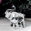 Искусственный кристалл слона орнамент прозрачная фигурка слона удачи подарок настольная мини скульптура слона для офиса спальни гостиной