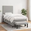 3136477 vidaXL Divan Bed and Mattress Light Grey 90x190 Cm Fabric