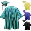 1 комплект, унисекс, детский выпускной халат, шляпа, комплект с застежкой-молнией спереди, свободная кисточка, годовая бирка, платье для выпускного в детском саду, кепка, комплект с кисточками
