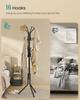 SONGMICS Coat Rack, Metal Coat Tree, Freestanding Organizer for Clothes, Bags, Hats, 175 cm Tall, 16 Hooks, for Entryway, Living Room, Bedroom