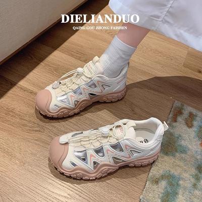 Женские летние тонкие кроссовки для хайкинга, платформа, повседневные сандалии, обувь с отверстиями