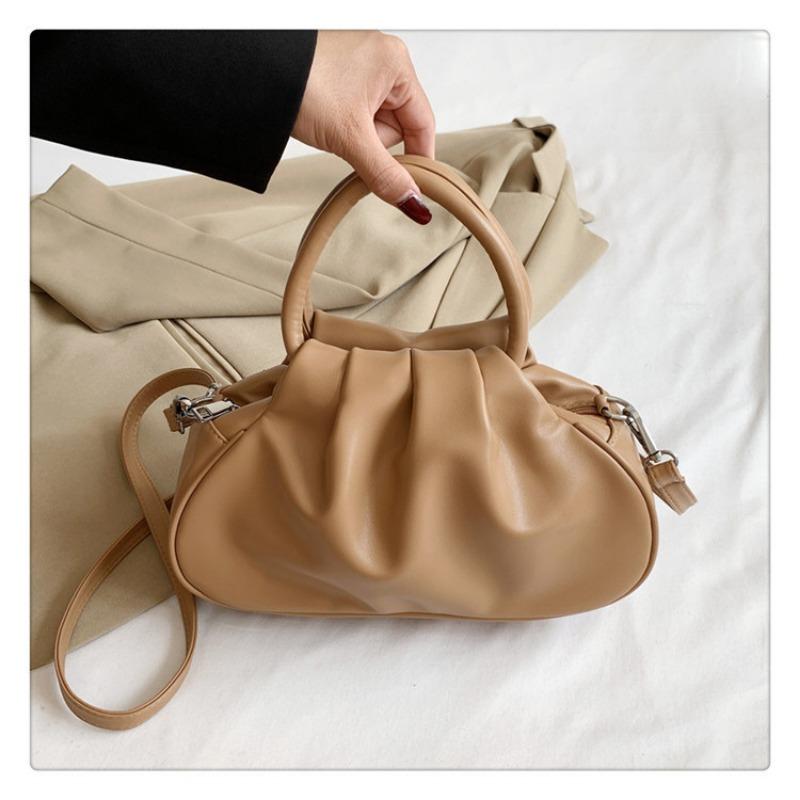 Vintage Pleated Bag Cloud Underarm Bag Hand Bag Single Shoulder Crossbody Bag