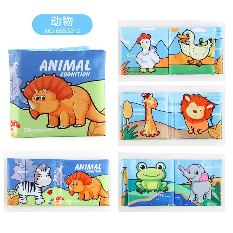 Детские игрушки из ткани «Не рвется», 4 страницы, 8 сторон, раннее образование, познание, моющиеся, ладонь, тканевая книга «Не рвется», звук, бумага