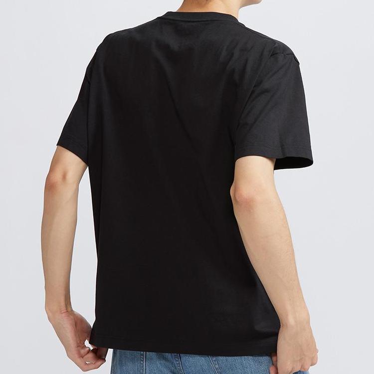 Uniqlo Футболка с графическим принтом персонажа мультфильма, унисекс, черная, 430194-09