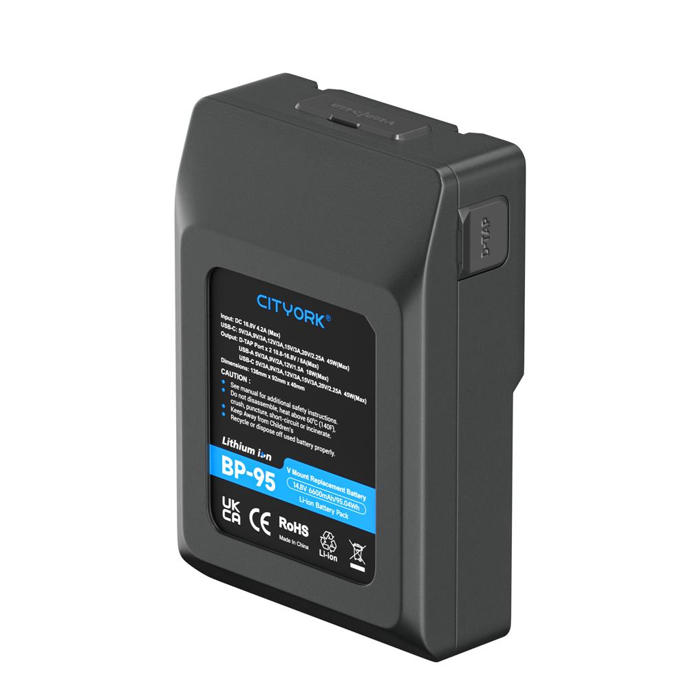 Аккумулятор с креплением V BP-95 для Sony V-Lock BP, аккумуляторы для видеокамеры, светодиодный светильник для трансляции видео, Blackmagic URSA Mini Pro