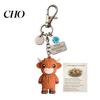Metal Keychain A Little Highland Cow for You Keychain, 3D Resin Keyring with Birthstone Comforting Gift & Sentiment Card, Your Daily Reminder of Quiet