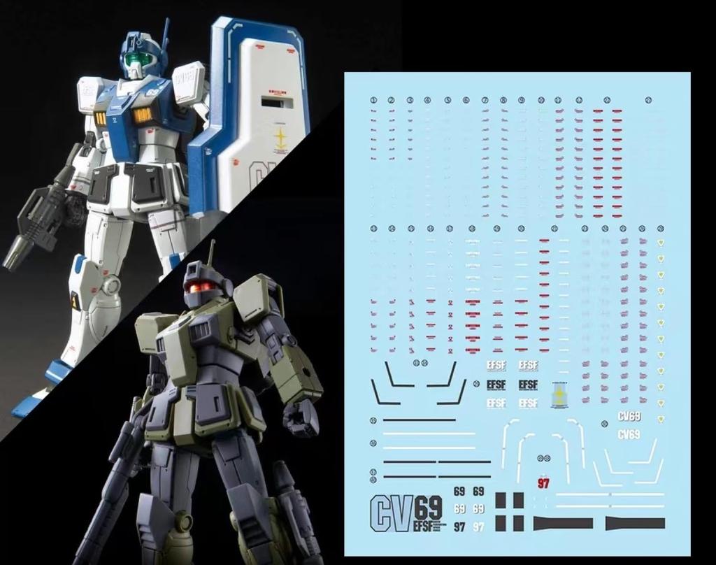 HG RG EG Robot MS Yukisha Detail Up Water Transfer Decal HG GM Guard Custom GM Sniper Custom Fluorescence!! 1/144 (for 1/44 & HG-11) [Item]