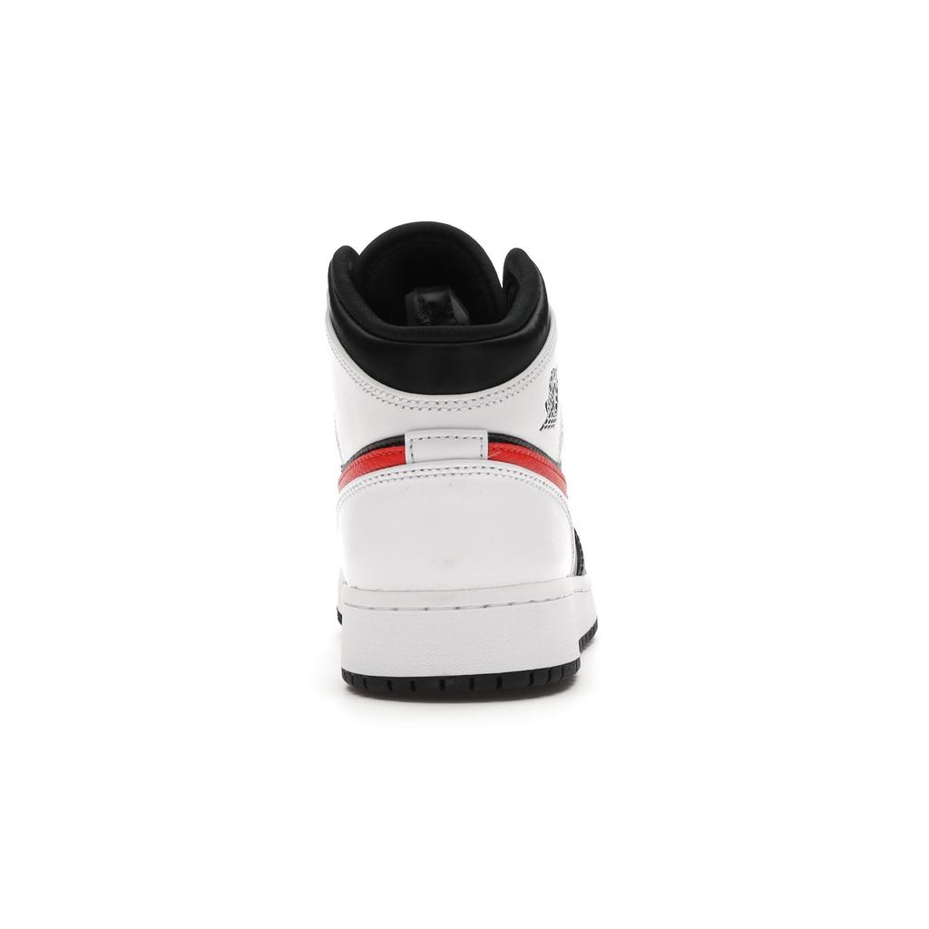 Air Jordan 1 Mid GS Chile Red Black White 554725-075
