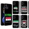 Syrian Revolution Flag Black Silicone Phone Case For Xiaomi POCO X3 X4 NFC F3 F4 GT F5 M3 M4 M6 X5 X6 Pro 5G C55 C65 M5