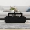 814518 vidaXL Table basse Noir 80x55x40,5 cm Bois massif de pin