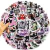 50 Cartoon Horror Cat Stickers Decorate Guitar Notebook Suitcase DIY Waterproof