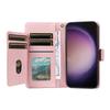 For Samsung Galaxy S24 Ultra Case with Multi-Card Holder and Strap PU Leather Phone Cover Stand