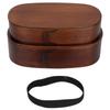 2 Layer Japanese Bento Box Wooden Food Storage Containers for Kids Adults Hiking Climbing Office