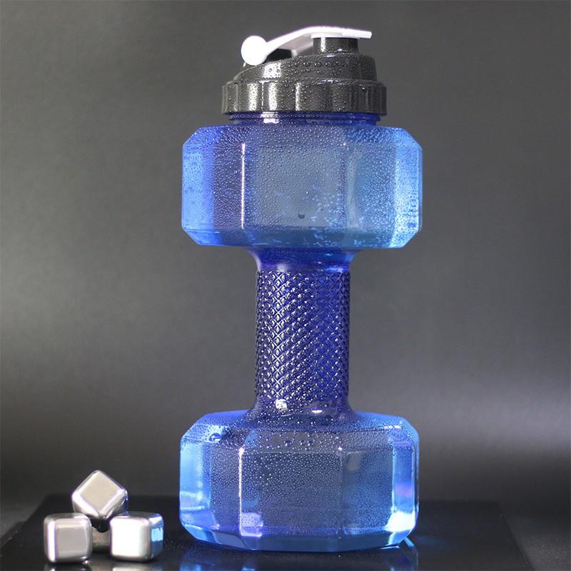 Large Capacity Dumbbell-Shaped Sport Water Bottle Gym Fitness Cycling Outdoor Training