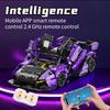Высокотехнологичная гальваника MOC Purple 1:14 спортивных автомобилей, электрическое приложение, радиоуправляемая модель автомобиля, 1227 шт., строительные блоки, кирпичные игрушки, подарочный набор