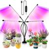 1-5 головок фитолампы полного спектра с таймером управления 30-150 светодиодов USB питание клипса для растений для выращивания рассады цветов в палатке