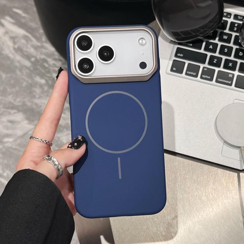 Минималистичный оранжевый тонкий магнитный чехол для iPhone 13 12 14 1 16 17 Pro Max Plus 17E E Air для противоударной защиты Funda