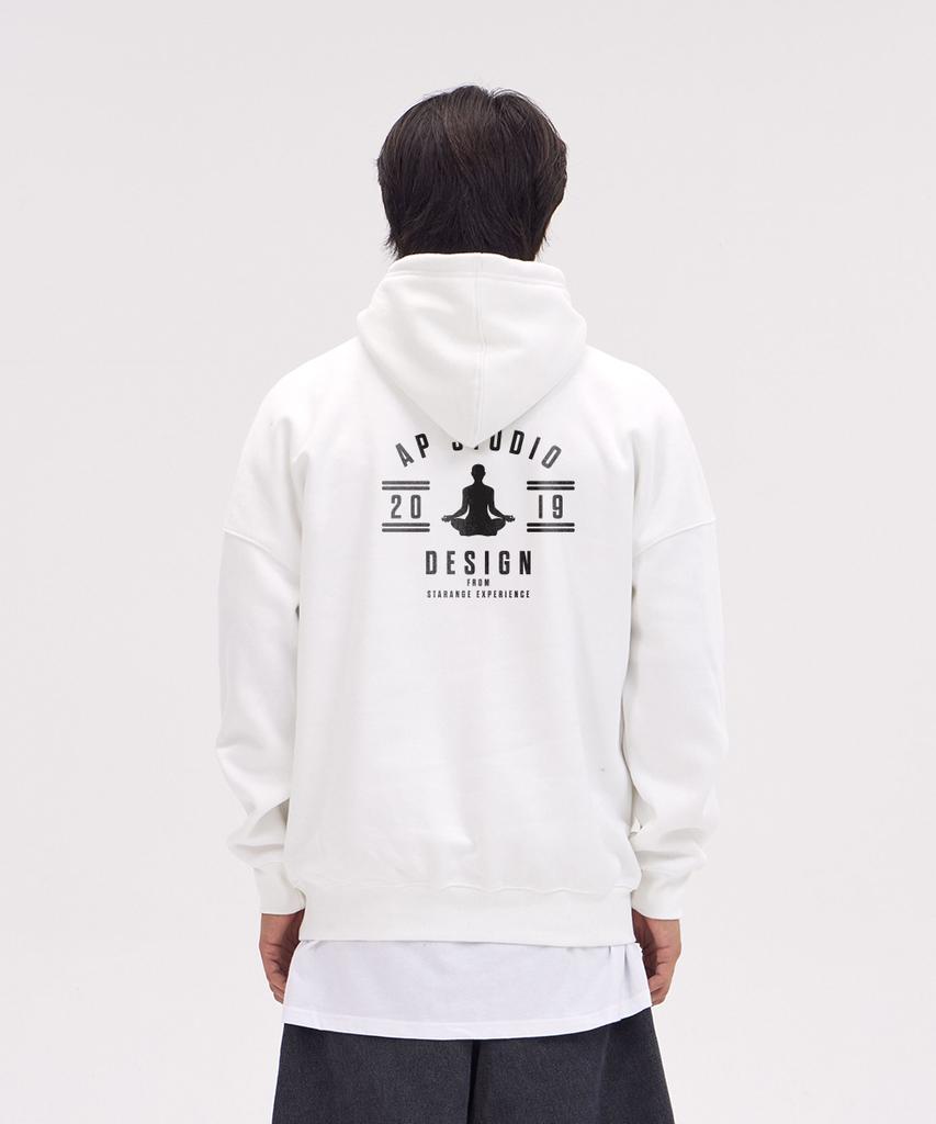 Худи Padma Oversized с широкими плечами_Белый
